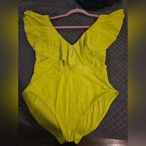 Kids Lime Green One Piece Swimsuit
